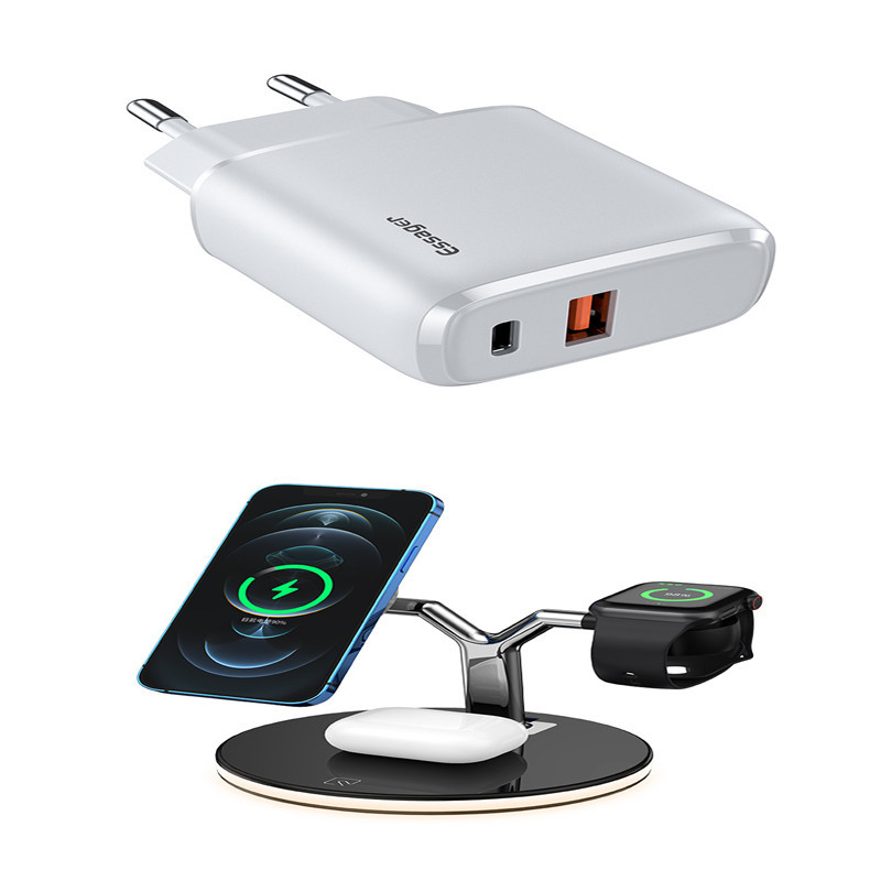 3 In 1 Magnetic Wireless Charger Stand Watch 15W Fast Charging Dock Station For Earbuds Pro - Image 19