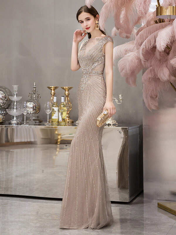 Banquet Fishtail Evening Dress Host Performance - Image 4