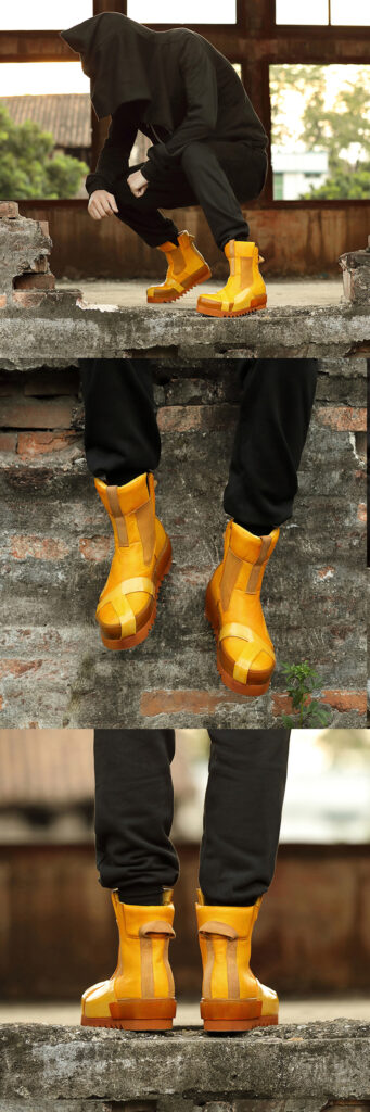 Design Leather Handmade Retro Thick Soled Heightening Casual Shoes