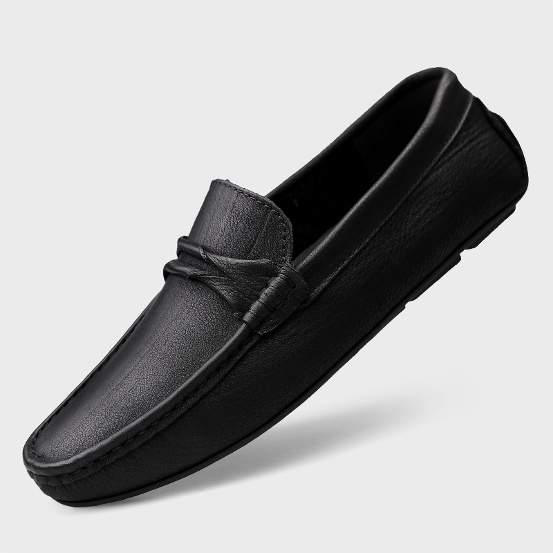 Genuine Leather Slip-on Lofter Peas Casual Shoes Men - Image 18