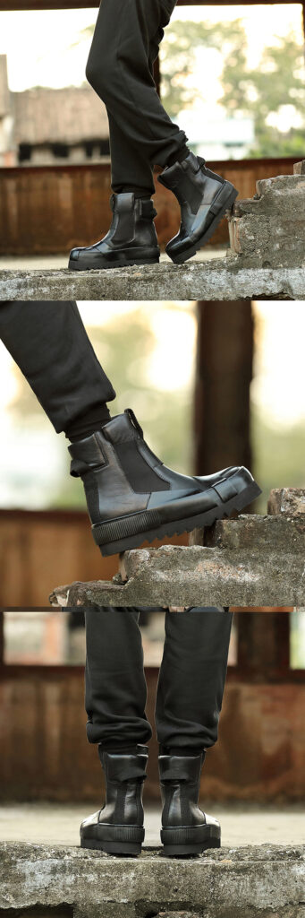Design Leather Handmade Retro Thick Soled Heightening Casual Shoes