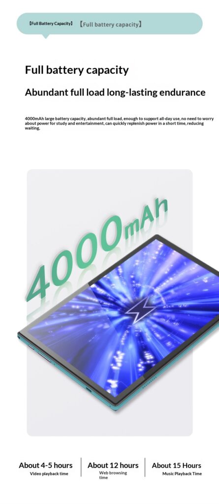 101-inch Tablet With A High-definition Large Screen For Gaming And Entertainment