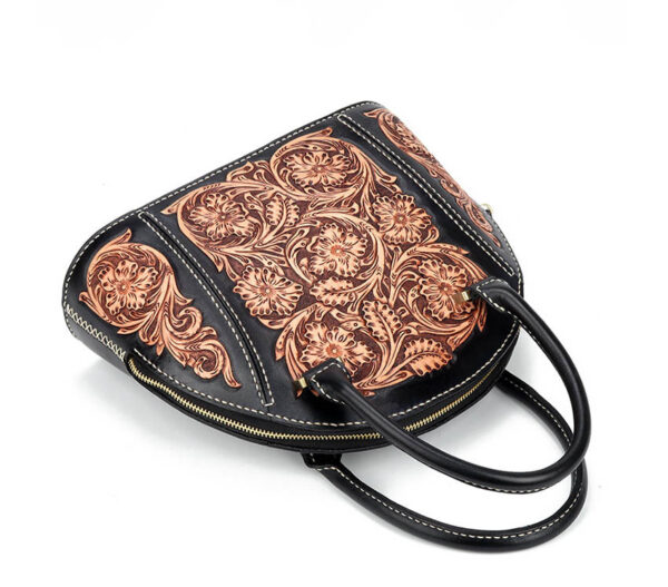 Ladies Shell Toe Layer Leather Tote Multipurpose Bag - Image 4