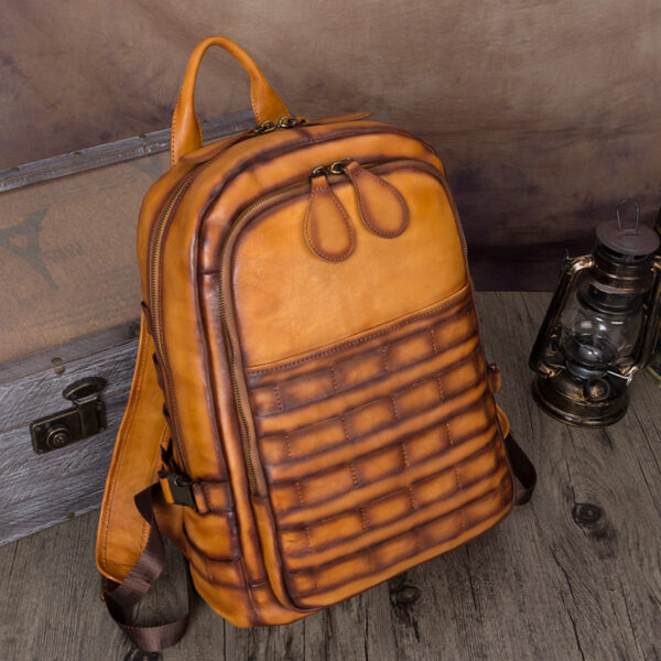 Men's backpack men's backpack men's leather - Image 5