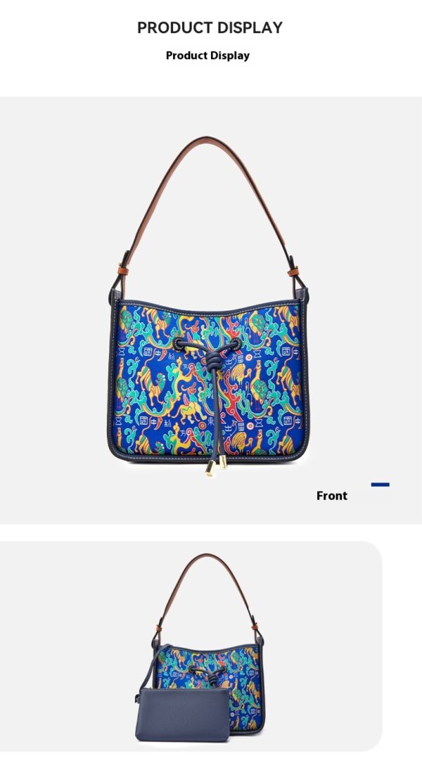 Light Luxury National Style Genuine Leather Underarm Bag Large Capacity - Image 14