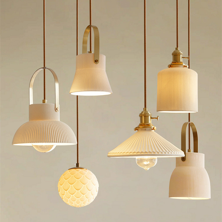 Nordic Japanese Simple Creative Light-transmitting Porcelain Chandelier - Image 1