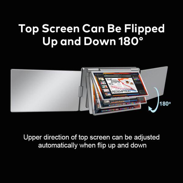 Portable Triple-screen Display Connect Three Screens With A Single Cable Laptop Secondary Display Monitor - Image 21