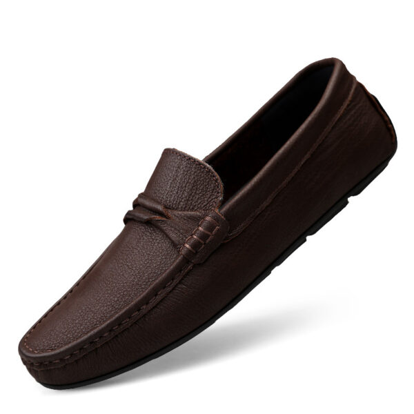 Genuine Leather Slip-on Lofter Peas Casual Shoes Men - Image 24