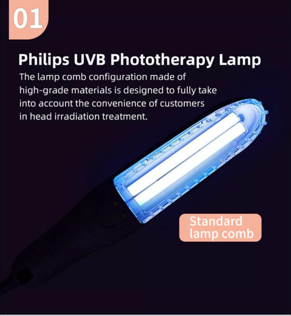 Phototherap UVB Phototherapy Instrument Ultraviolet-Lamp Home Vitiligo Psoriasis Treatment Laser - Image 3