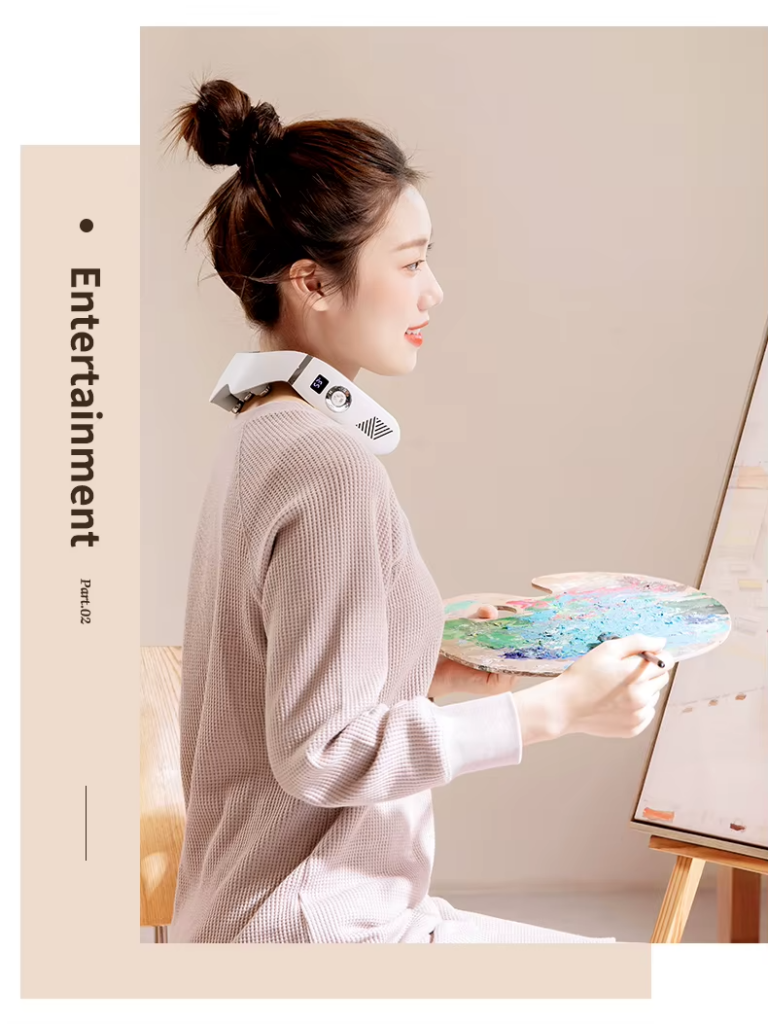 Wholesale Customized Wireless Personal Portable Neck Wearable Massagers Cold And Warm Hanging Neck Massager