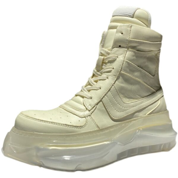 Men's High Top Sneakers Leather Sports Leisure - Image 10
