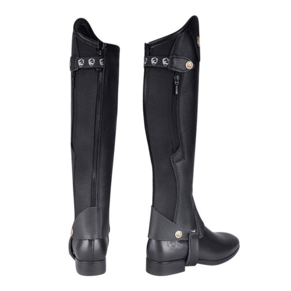 Cowhide Equestrian Chaps High Quality Thick Cowhide Double Zipper Riding Leg Guard Boots - Image 20