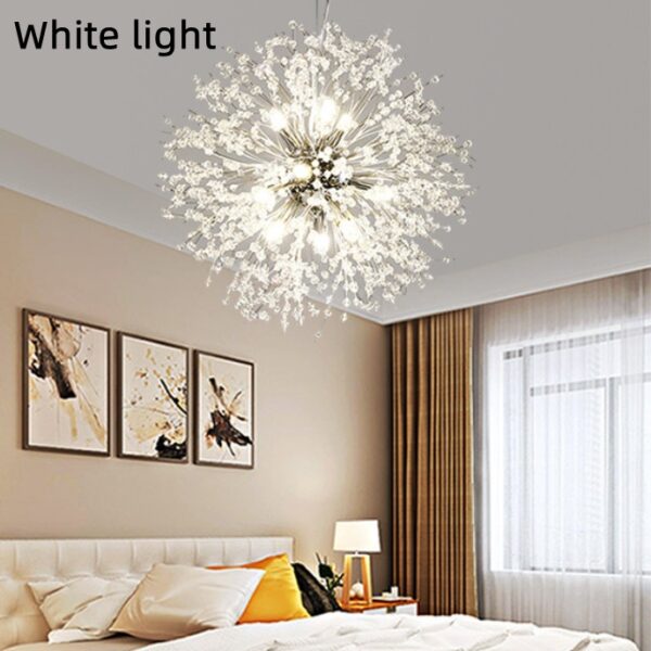 Dandelion Crystal Chandelier Restaurant Bedroom Clothing Shop Lighting - Image 33