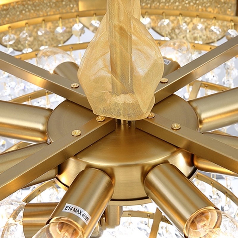 Stainless Steel Living Room Ceiling Crystal Chandelier - Image 3