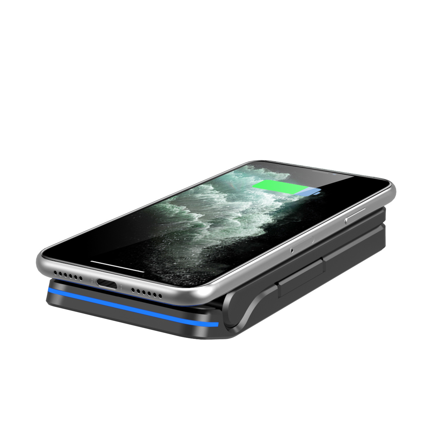 Portable Folding Wireless Charging Mobile Phone Desktop Support Frame - Image 4