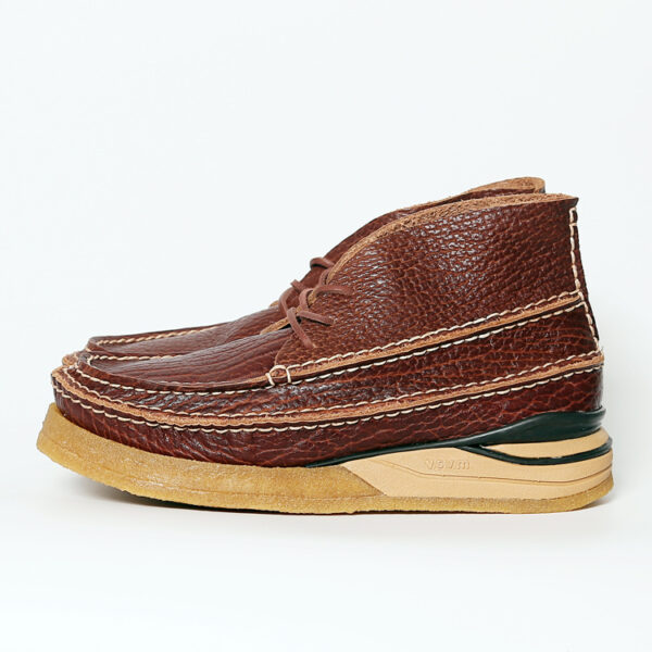 Men's Cowhide Vintage Handmade Stitching Square Head Workwear Leather Shoes - Image 2