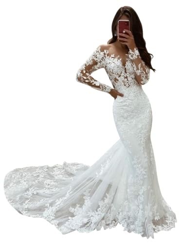 Deep V Fishtail Wedding Dress Sexy Temperament Fashionable Stylish Flattering - Image 10