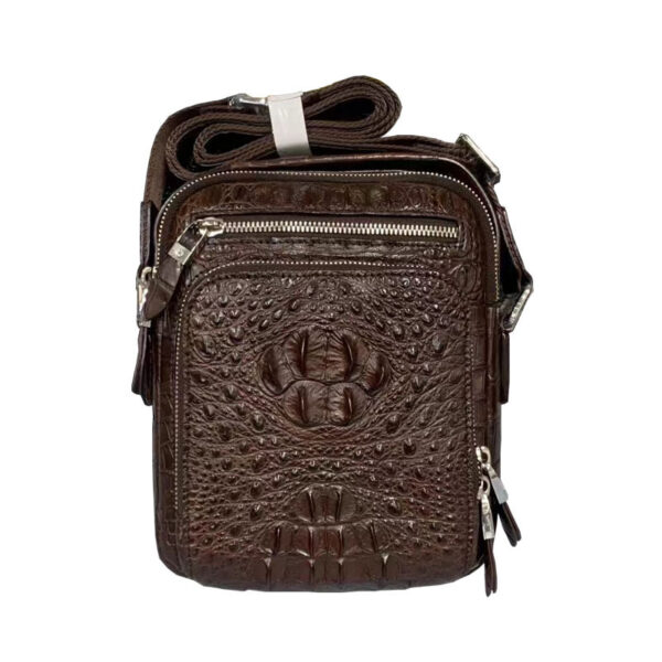 Crocodile Leather Men's Casual All-matching Crossbody Bag - Image 7