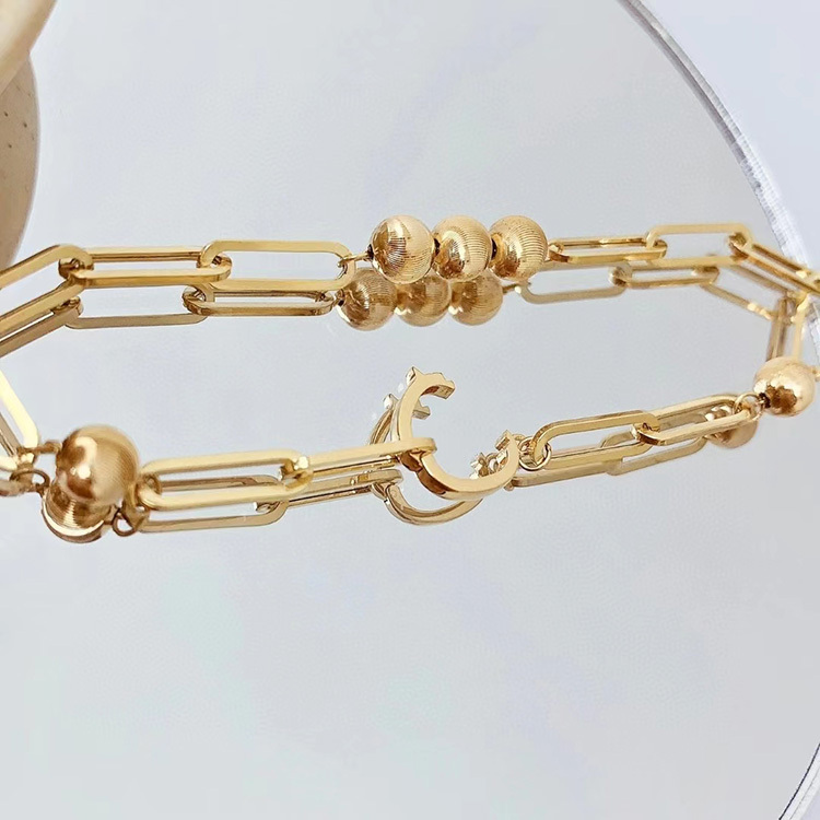 18K Gold Cat Eyeball Checker Handmade Thick Bracelet - Image 2
