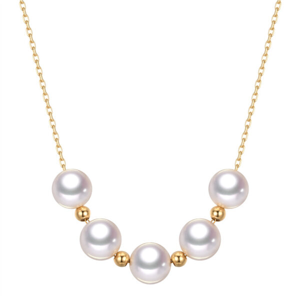 Sky Star 18K Gold Pearl Necklace - Image 7