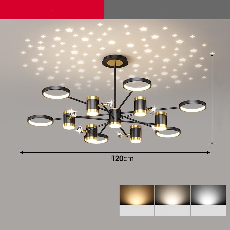 Light Luxury Chandelier Nordic Star Lamp Combination Whole House Package - Image 6