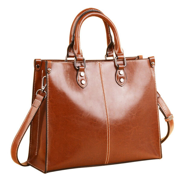 Women's Genuine Leather Crossbody Handbag - Image 7