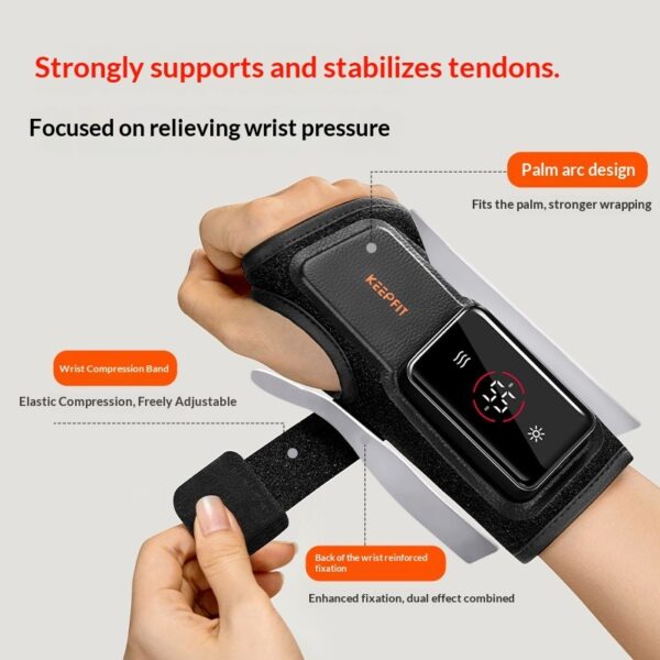 Electric-heated Supportive Massage Wrist Braceportable And Lightweight - Image 5