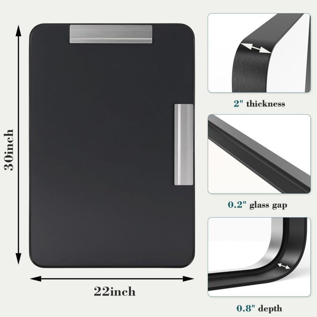 Wall Mirror With Rectangular Metal Frame
