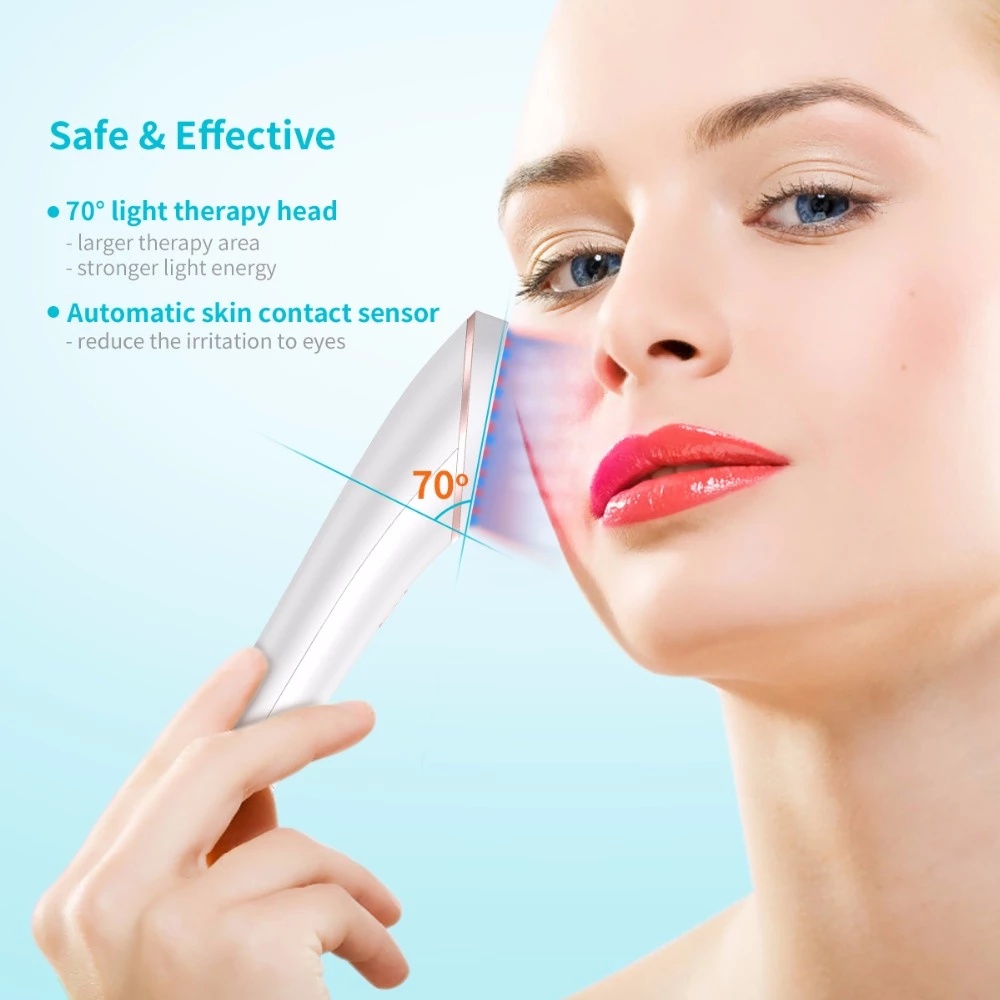 Acne Light Therapy Xpreen Wireless Rechargeable Light Acne Treatment Device Acne Clearing Eraser with Blue Light and Red Light - Image 1
