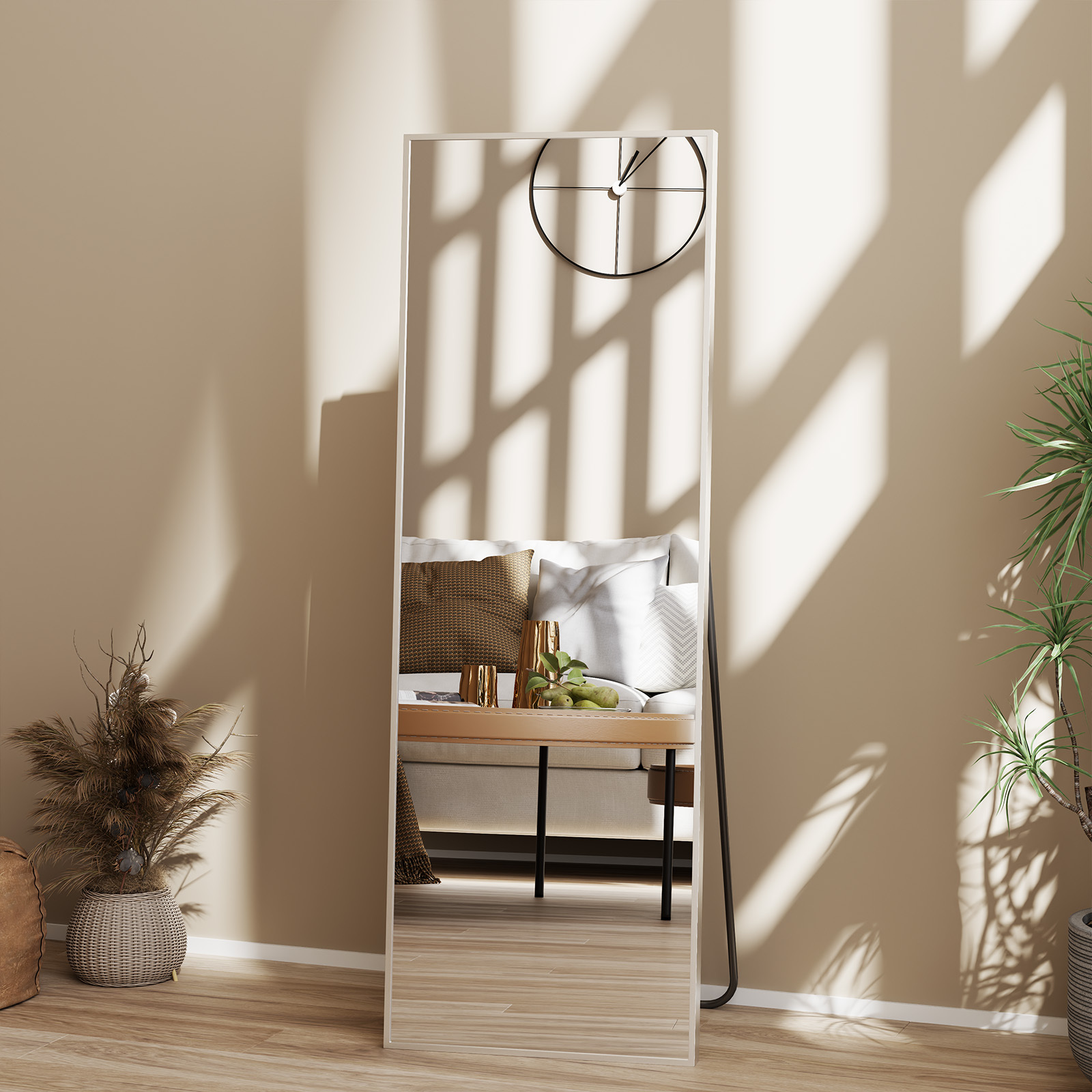Rectangle Full Body Mirror, Full Length Standing Mirror, Hanging Or Leaning, For Home - Image 1