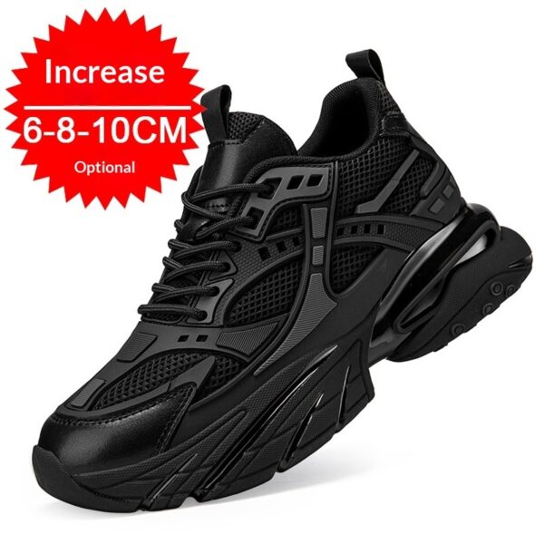 Autumn Winter Mesh Breathable Invisible Height-Boosting Casual Sneakers - Image 6
