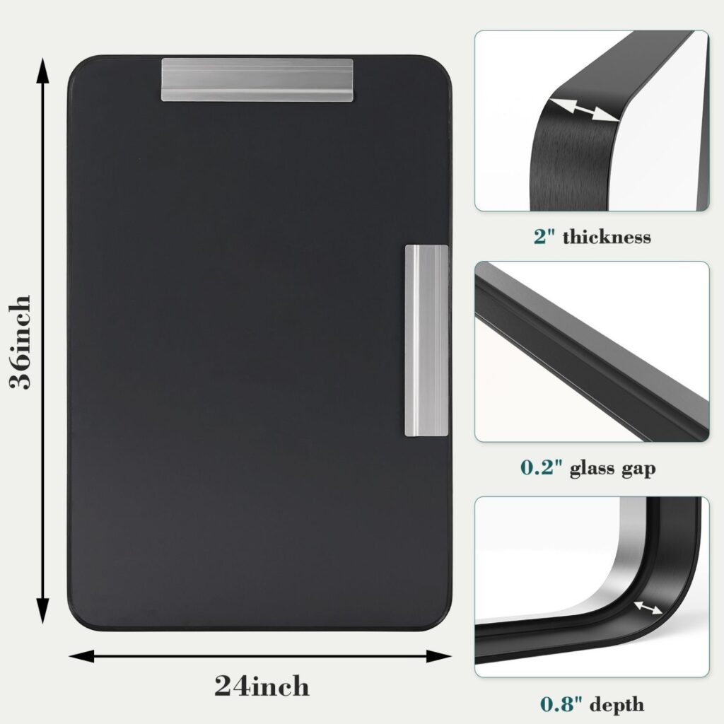 Wall Mirror With Rectangular Metal Frame