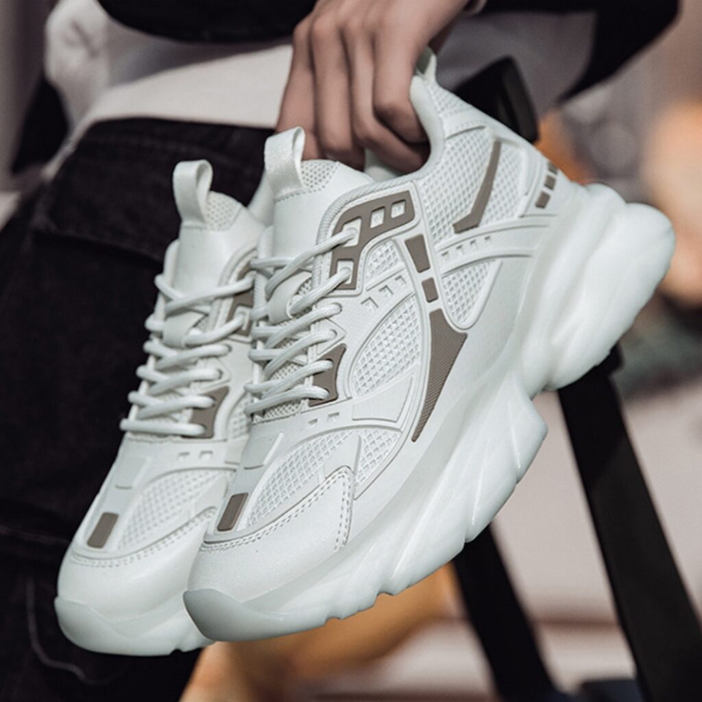 Autumn Winter Mesh Breathable Invisible Height-Boosting Casual Sneakers