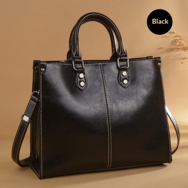 Women's Genuine Leather Crossbody Handbag - Image 10
