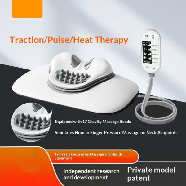 Cervical Red Light Heat Compress Traction Vibration Kneading Multifunctional Home Massage Pillow - Image 6