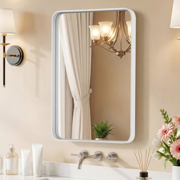 Wall Mirror With Rectangular Metal Frame - Image 15