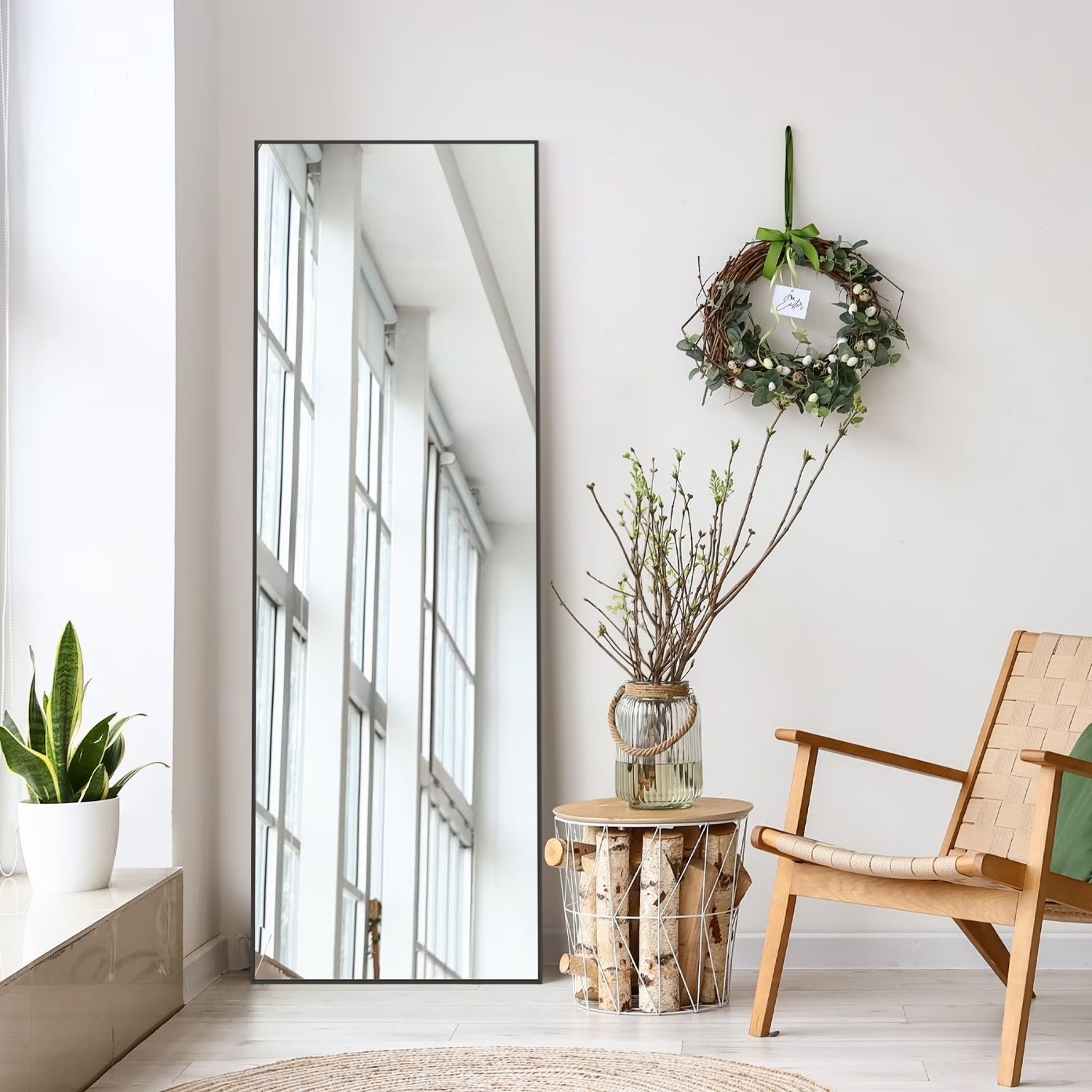 Rectangle Full Body Mirror, Full Length Standing Mirror, Hanging Or Leaning, For Home - Image 5