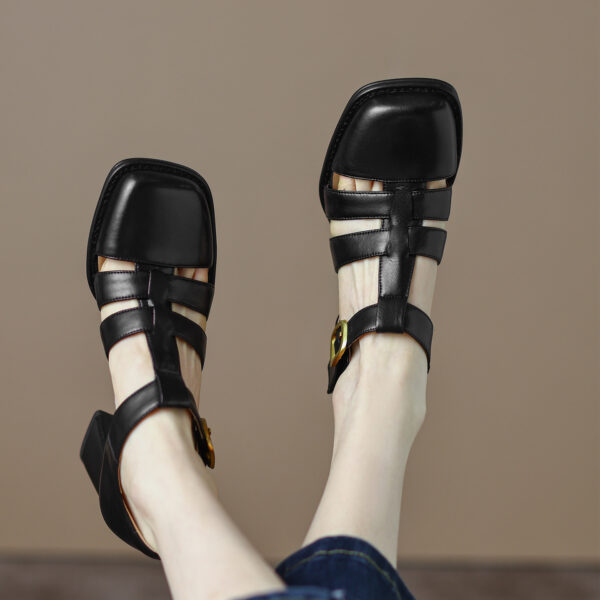 Baotou Hollow-out Sandals Women's Vintage - Image 3