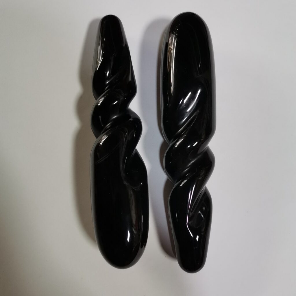 Natural Obsidian Polished Massage Stick For Acupressure And Point Stimulation