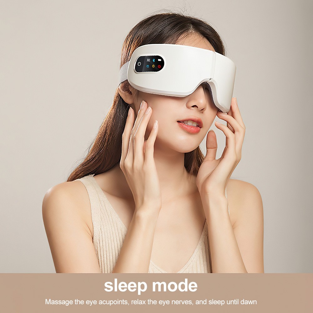 Smart Eye Massager Vibration Heat Airbag Relieve Eye Fatigue Strain Bluetooth