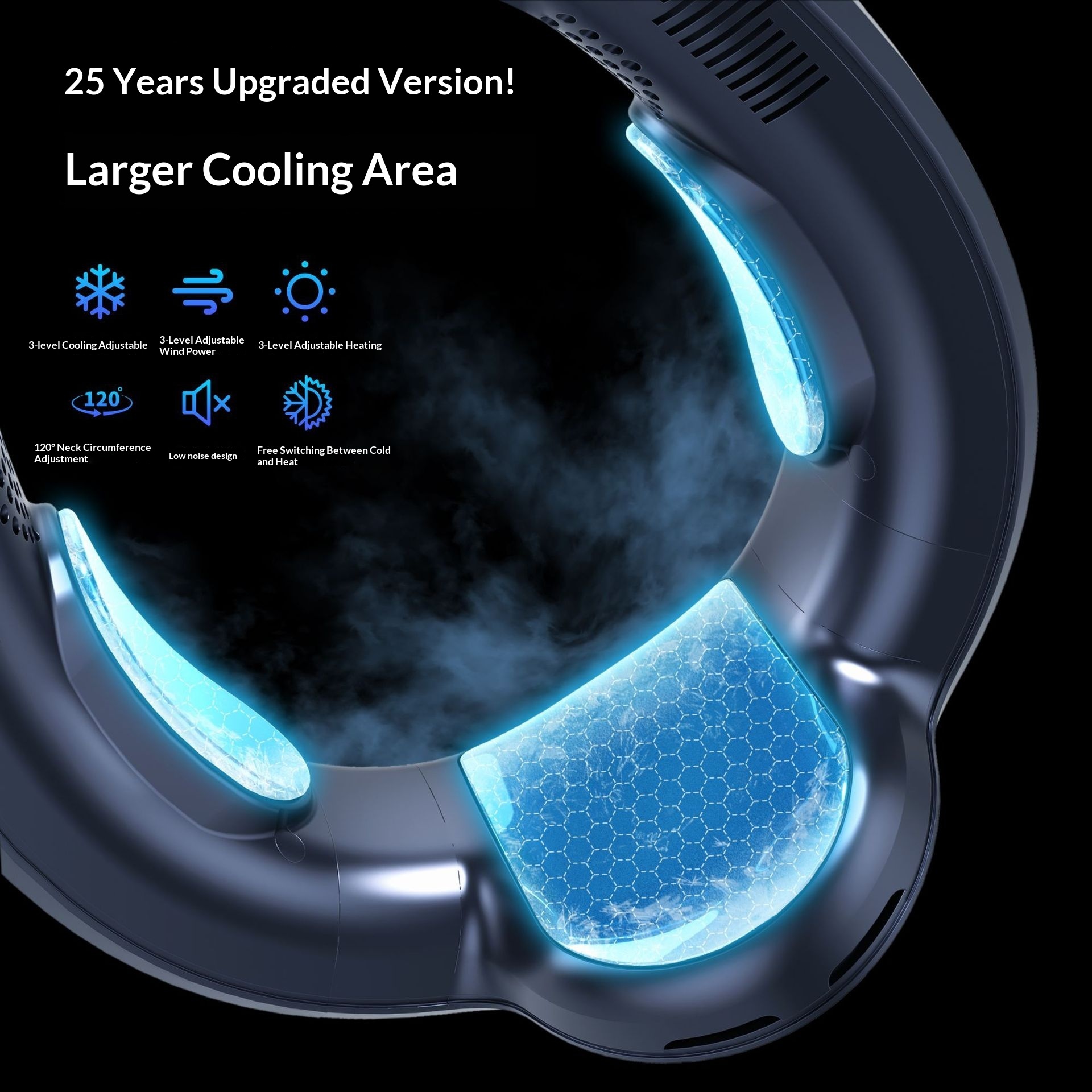 Semiconductor Neck-Mounted Heating And Cooling Fan - Image 3