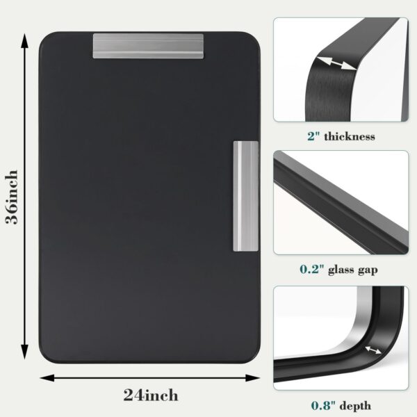 Wall Mirror With Rectangular Metal Frame - Image 8