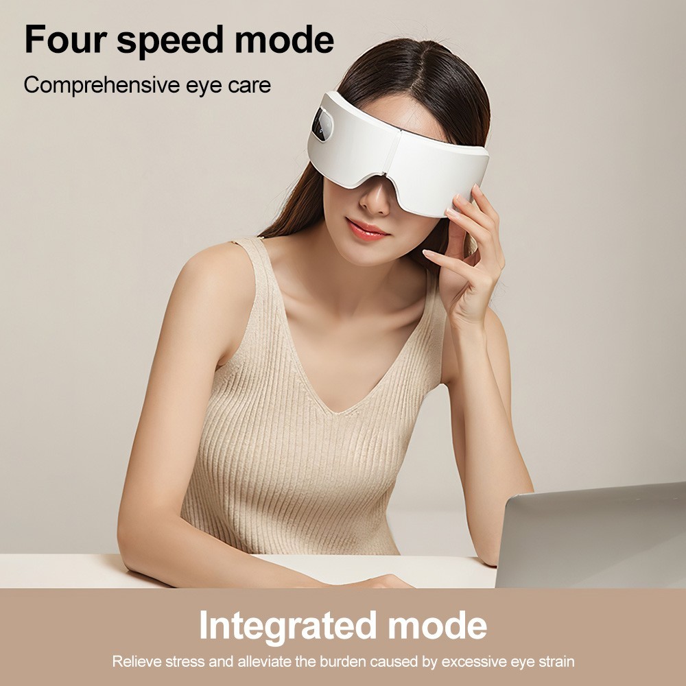 Smart Eye Massager Vibration Heat Airbag Relieve Eye Fatigue Strain Bluetooth