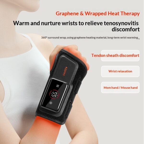 Electric-heated Supportive Massage Wrist Braceportable And Lightweight - Image 3