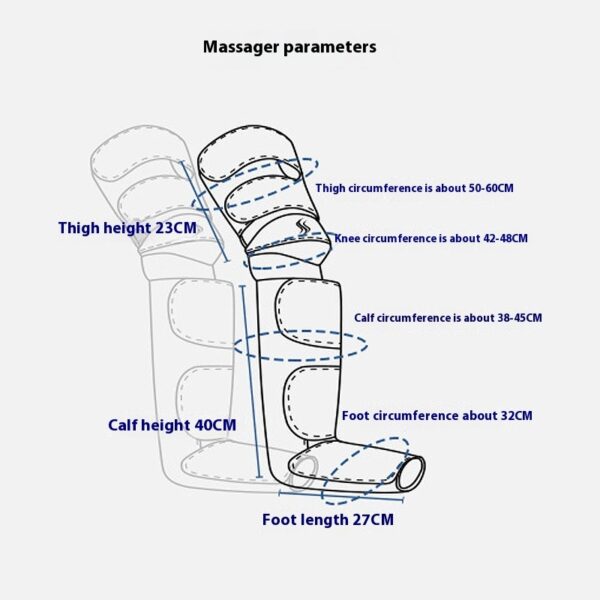 Adjustable Air Pressure Gas Wave Leg Massaging Machine - Image 5