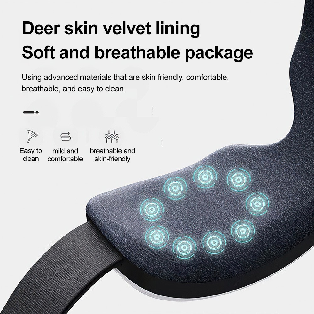 Smart Eye Massager Vibration Heat Airbag Relieve Eye Fatigue Strain Bluetooth