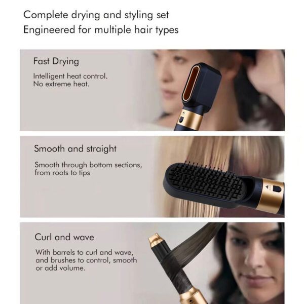 New Hair Dryer Multi Hair Styler 5 In1 Curling Iron Hair - Image 4
