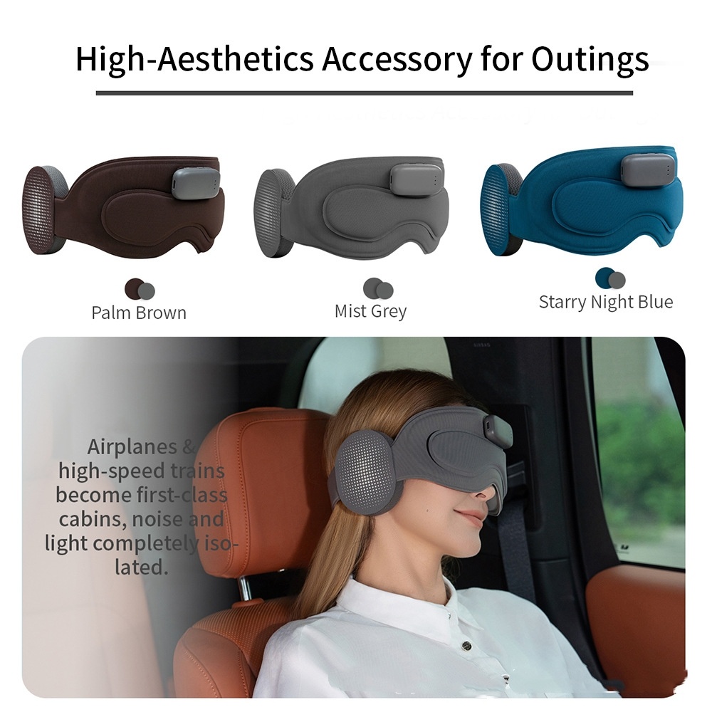 AI Smart Meditation Sleep Device App Eyemask Bluetooth Music Blackout Portable Eye Care Device - Image 3