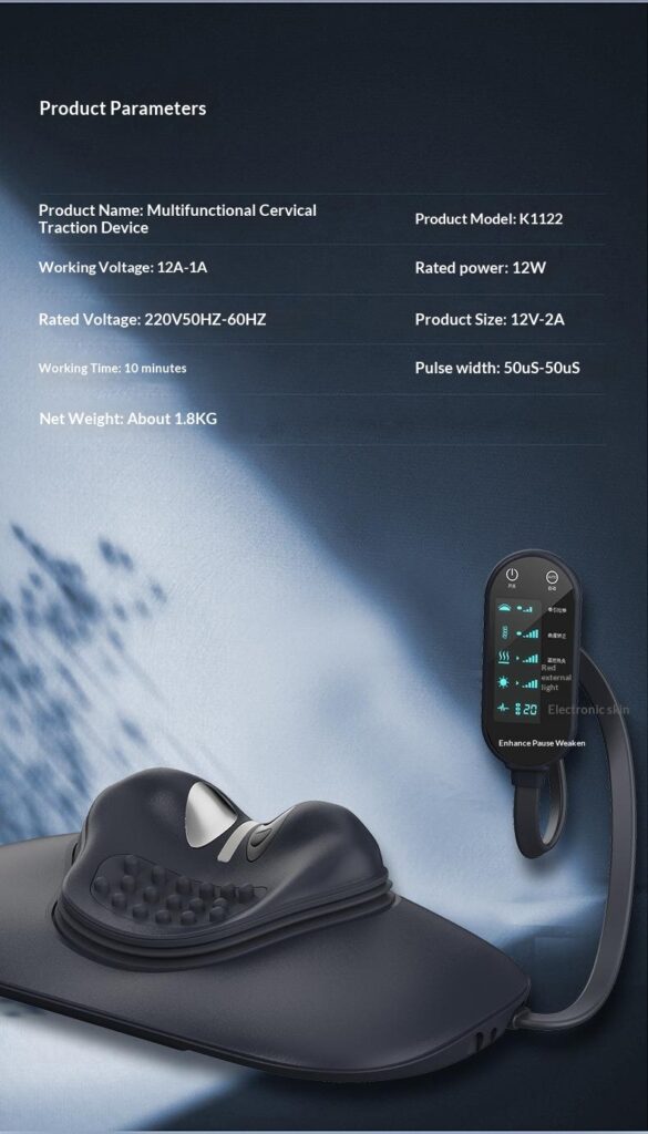 Cervical Red Light Heat Compress Traction Vibration Kneading Multifunctional Home Massage Pillow
